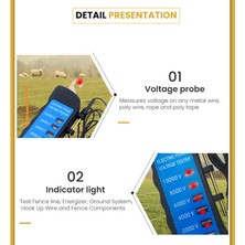 Decisive 5x Çiftlik Çit Gerilim Test Cihazı 1000 V Elektronik Çit Gerilim Test Cihazı, Yard Eskrim Test Cihazı (Yurt Dışından)