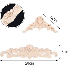 Decisive 30 Adet Ahşap Oyma Duvar Dekor Çiçek Ahşap Oyma Aplike Köşe Dekoratif Mobilya Kapı Dolabı Yatak Süslemeleri (Yurt Dışından)