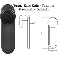 Kazini Topuz Kapı Kolu - Yangına Dayanıklı - Deliksiz