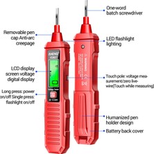 Decisive Aneng VD807 Dijital Gerilim Dedektörü Test Cihazı Kalem AC12-300V Gerilim Test Cihazları Devre Ncv Sensör Teli Elektrikçi Aracı (Kırmızı) (Yurt Dışından)