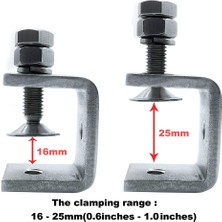 Decisive 4 Adet 16-25MM Ağır Ağaç Işleme Kelepçe Seti 304 Paslanmaz Çelik C Kelepçe Kaplan Kelepçe Araçları Kaynak/marangoz (Yurt Dışından)