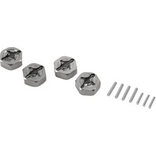 Uniicornns Alüminyum Alaşımlı 12MM Birleştirici Tekerlek Hub Hex Adaptörü Yükseltmeler Wltoys 144001 1/14 Rc Araba Yedek Parçaları, Gri (Yurt Dışından)