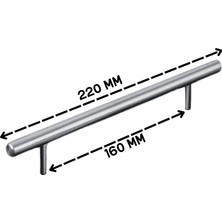 ALMITAL 5 Adet Keijo Inox 160 mm Paslanmaz Kulp (Mobilya Dolap Kulbu Kulp Modeli)