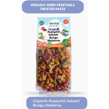 Organik Ruşeymli Sebzeli Burgu Makarna 250 GR6PAKET Organic Wheat Vegetable Twisted Pasta 250GR6PACK