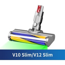 Whimwliesy Dyson V10 Slim V12 Kablosuz Temizleyici Sert Zemin Fırça Başlığı Için Toz Algılama Işığına Sahip Motorhead Elektrikli Süpürge Ek Parçaları (Yurt Dışından)