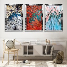 Zevahir Mobilya Dekorasyon Renkli Gümüş Pleksi Kenar Mdf Tablo