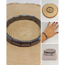 Yaşam Tohumu Hematit Taşı Unisex Bileklik (54688)