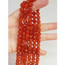 Yaşam Tohumu Akik Taşı Faset Kesim Dizi 8mm (54682)