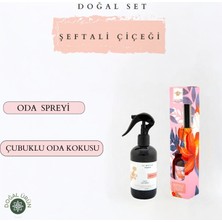 La Melisse Fragrances Doğal Şeftali Çiçeği Sprey Oda ve Çamaşır, Kumaş Kokusu 250 ml ve Çubuklu Bambu Oda Kokusu 50 ml