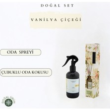 La Melisse Fragrances Doğal Vanilya Çiçeği Sprey Oda ve Çamaşır, Kumaş Kokusu 250 ml ve Çubuklu Bambu Oda Kokusu 50 ml