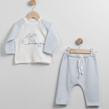 by BebekOdam Erkek Bebek Gri Beyaz Uçak Desenli 2'li Takım - 1014707