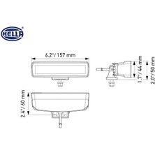 Hella 10V-30V LED Bar Off-Road 30W 5700K 2000 Lümen (Uzun Mesafe) (6 Ledli) (157*60*50 Mm)