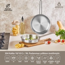 Amboss  Maestro 2 Parça Indüksiyon Uyumlu Paslanmaz Çelik Kapaksız Tava Seti