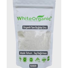 White Organic Organik Tam Buğday Unu 500 gr Atalık Tohum Taş Değirmen 8 Ay Bebek Ek Gıdaya Uygun