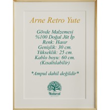 Yutedekor Arne'r Hasır Avize, Salon Avize, Yatak Odası Avize, Çocuk Odası Avize,  Bohem Avize