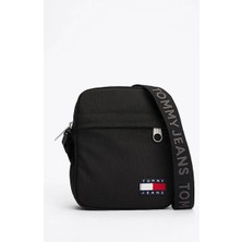 Tommy Hilfiger Erkek Siyah  Askılı Çapraz Omuz Çantası