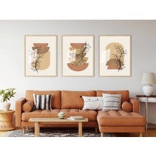 Bestablo 3 Parça Çerçeveli Dekoratif Boho Ahşap Tablo Seti Bestablo