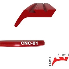 Contacall Cnc Kızak Fitili Puntalı Sıyırıcı Tipi Cnc Contası 5 Metre Kırmızı