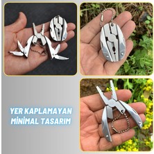 Dekohop Anahtarlık Outdoor Katlanır Pense Çakı Bıçak Seti Kamp Piknik Çok Fonksiyonlu mini alet seti