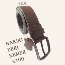 Efluce Kahverengi Erkek %100 Hakiki Deri Kemer 4Cm