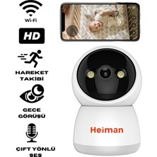 HM-428 Akıllı Wifi Kamera 3mp Ptz Hareketli Bebek Bakıcı Kamerası Iç Mekan  -App Kontrol Ip Güvenlik Kamerası