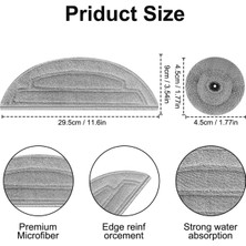 Arcane S8 Maxv Ultra / Max Robot Süpürge Aksesuarları Için Mikrofiber Paspas Bezleri (Yurt Dışından)