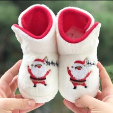 MyChild Çocuk Yılbaşı Pandufu,noel Baba Figürlü Christmas Panduf,ev Ayakkabısı ,kreş ve Anaokulu Ayakkabısı