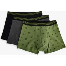 Koton 3'Lü Boxer Seti Pamuklu Oyun Baskılı