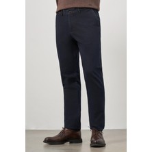 İmza Koyu Lacivert Pamuklu Yandan Cepli Casual Comfort Fit Chino Pantolon 1003245156