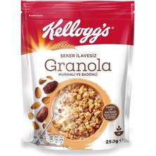 Kellogg's Şeker Ilavesiz Granola Paketi, Turna Yemişi, Kabak Çekirdeği ve Kajulu & Hurmalı ve Bademli 250 Gram, Lif Kaynağı, Şekersiz,  %42 Yulaflı Kahvaltılık