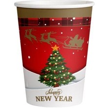 Partici Happy New Year Karton Bardak 8'li