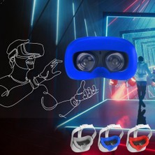 Gorgeous Quest 2 Vr Lens Kapağı Için Silikon Göz Maskesi Kapağı (Siyah + Mavi) (Yurt Dışından)