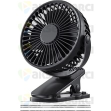 Sıkıştırmalı Şarj Edilebilir 3 Kademe Taşınabilir Kıskaçlı Mini Fan Sessiz Vantilatör Soğutma