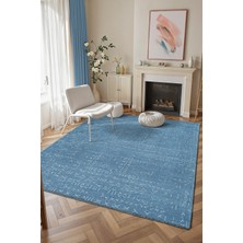 Colore Home Cool Mavi Kaymaz Taban Yıkanabilir Kilim Yolluk