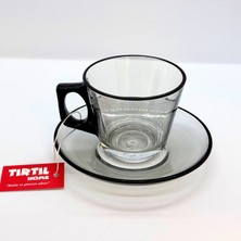 Tırtıl Home Paşabahçe Vela Çay Takımı Füme