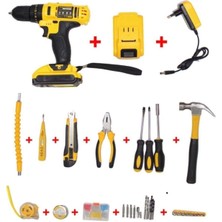Dawreek With Hummer Function 24V 5AH Darbeli 37 Parça Çekiçli Full Setli Şarjlı Matkap Vidalama
