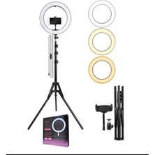 Christal Ring Light Youtube – Tiktok - Selfie - Makyaj LED Işıklı 10 Inç (26 Cm) 210 cm Tripod 1007