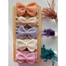 Seher Bebe Butik Kız Bebek & Çocuk Fiyonklu Bandana 5'li Set