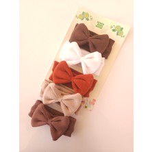 Kız Bebek & Çocuk Fiyonklu Bandana 5'li Set