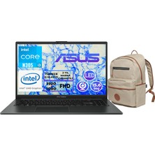 Asus Vivobook Go 15 I3-N305 8gb 512GB SSD 15.6" Fhd Freedos Laptop E1504GA-NJ276 005 + Çanta