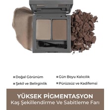 Alix Avien Perfect Fix Brow Palette Deep Brown - Kaş Şekillendirme ve Sabitleme Farı - Kaş Farı 703 Koyu Kahve