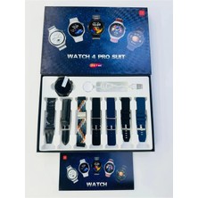 Technodia 8 Kordonlu Oval Akıllı Saat Watch 4 Pro Akıllı Saat Tam Set