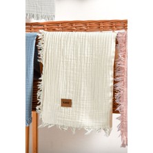 Bebek 2 Kat %100 Pamuk Müslin Örtüsü 100X120 - Krem
