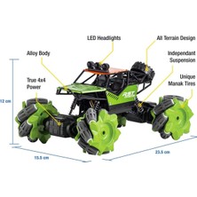 Sole 1:16 Big Foot Monster - Şarjlı, 360 Derece Dönebilen El ve Kumanda Kontrollü, Metal Araba - Speed Pioneer