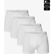 Blackspade 4'lü Paket Erkek Boxer Beyaz Orta Boy Konfor Ve Nefes Alabilirlik Sunar
