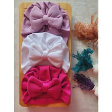 Kız Bebek Renkli Kaşkorse Bone 3'lü Set