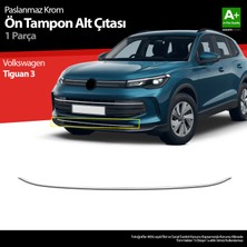 S-Dizayn Vw Tiguan 3 Krom Ön Tampon Alt Çıtası 2024 Üzeri A+ Kalite