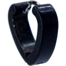 Bz 316L Çelik Siyah Kalp Şeklinde Halka Küpe UNK-705