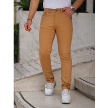 Erkek Yüksel Bel Bol Kesim Boru Paça Kot Pantolon Regular Fit Jean