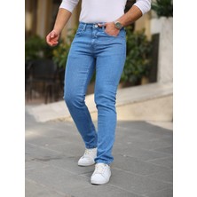Erkek Yüksel Bel Bol Kesim Boru Paça Kot Pantolon Regular Fit Jean